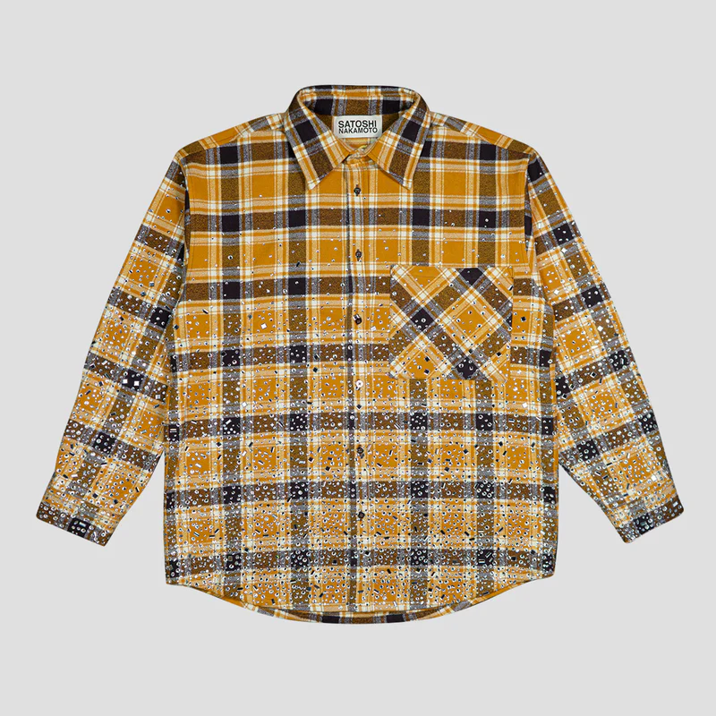 FW24SHI006-Y-1.webp Satoshi Nakamoto Shattered Glass Flannel