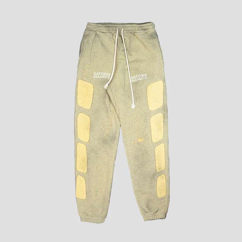 FW24SWP003_G.webp Satoshi Nakamoto Destroyed Patchwork Moto Sweats Pants