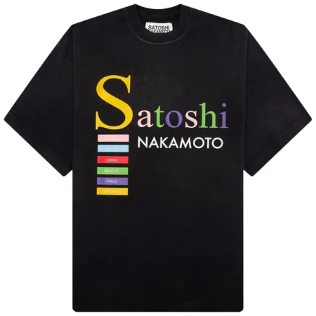Satoshi Nakamoto Best Code T-Shirt Washed Black