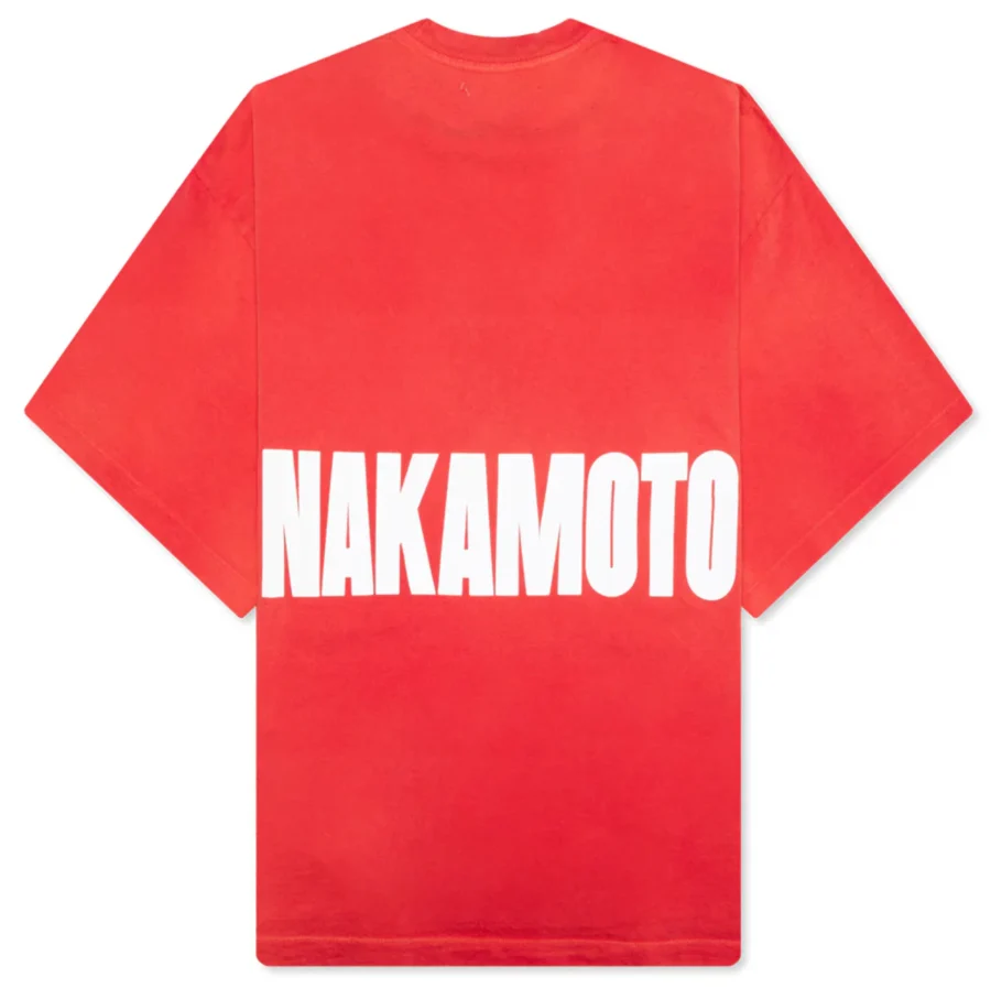 Satoshi Nakamoto 'Red' Impact Logo Tee - Image 2