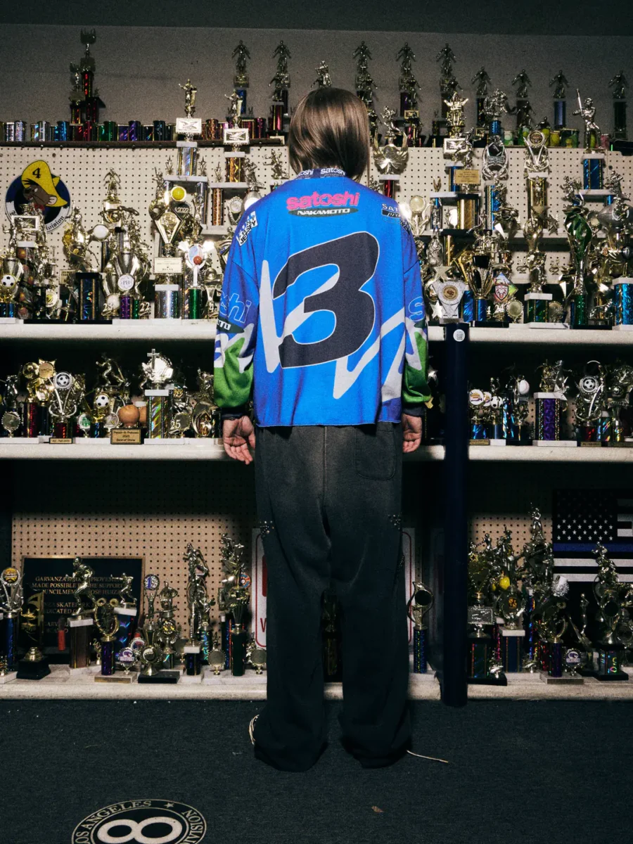 SATOSHI NAKAMOTO SPEEDWAY LONGSLEEVE BLUE